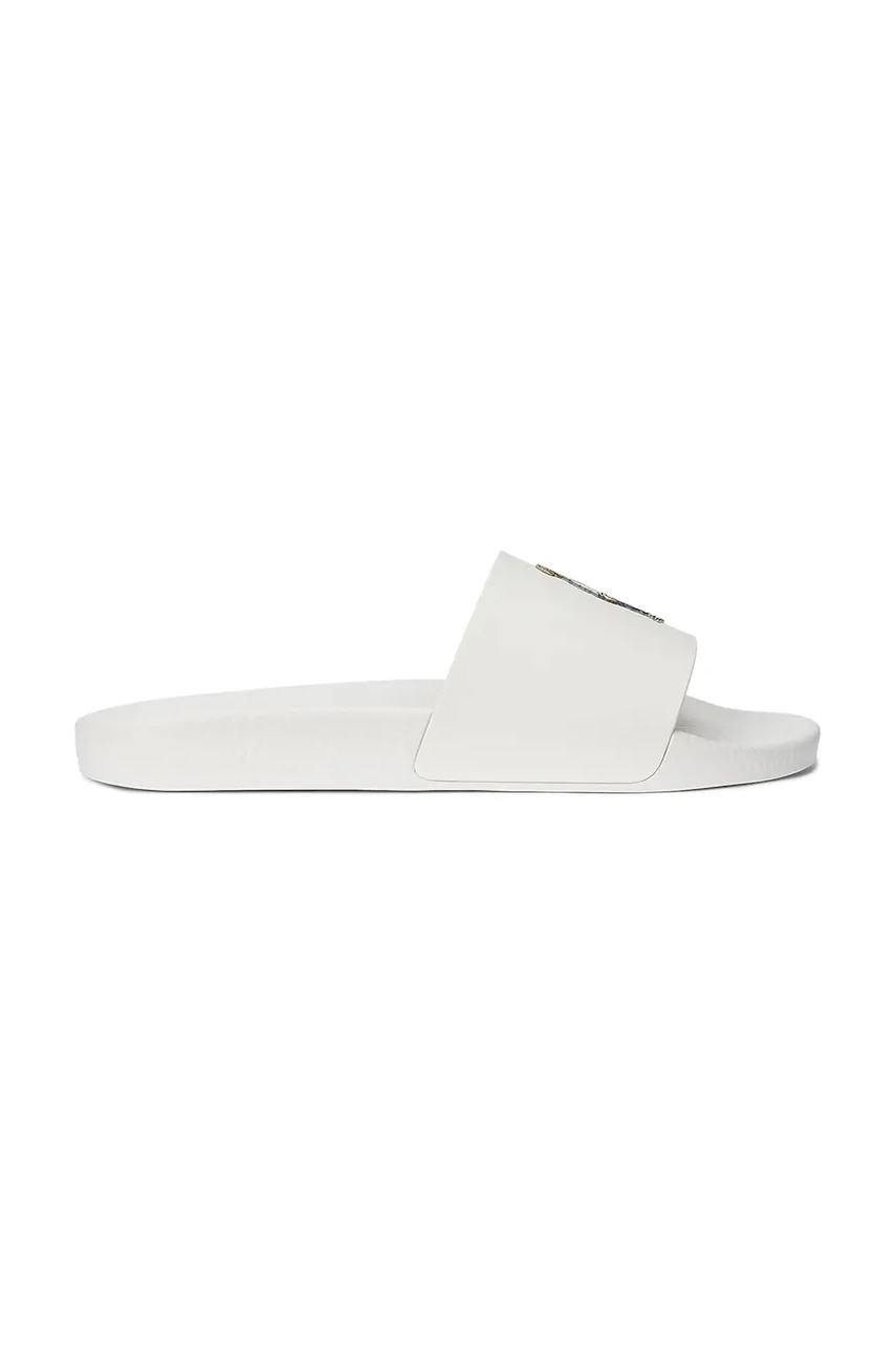 Παντόφλες Polo Ralph Lauren Polo Slide χρώμα: άσπρο, 809962615001