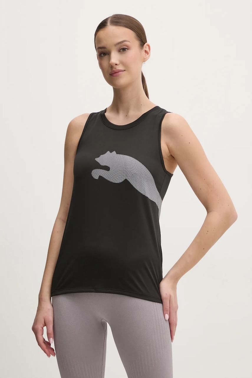 Τοπ προπόνησης Puma Train All Day Big Logo χρώμα: μαύρο, 526672
