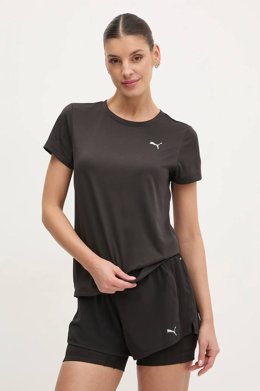 Μπλουζάκι προπόνησης Puma Train All Day Essentials χρώμα: μαύρο, 527177