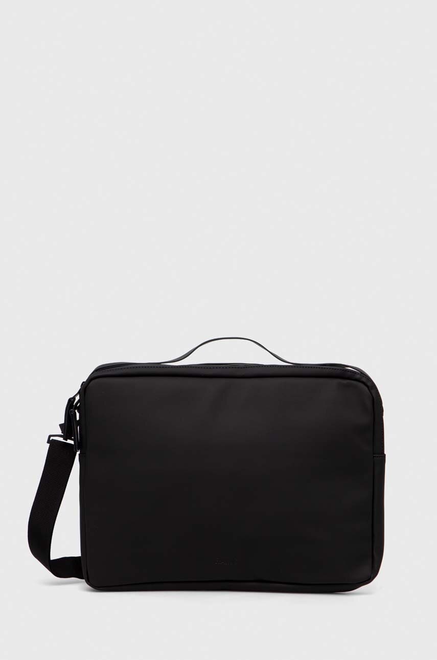 Τσάντα φορητού υπολογιστή Rains 13290 Messenger Bags χρώμα: μαύρο