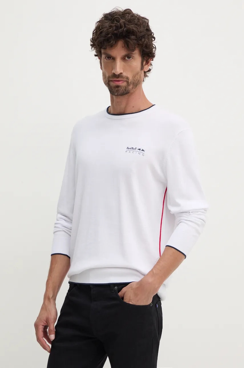 Βαμβακερό πουλόβερ Red Bull Racing x Pepe Jeans χρώμα: άσπρο, RM700007