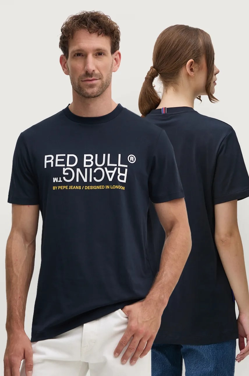 Βαμβακερό μπλουζάκι Red Bull Racing x Pepe Jeans χρώμα: ναυτικό μπλε, RU500002