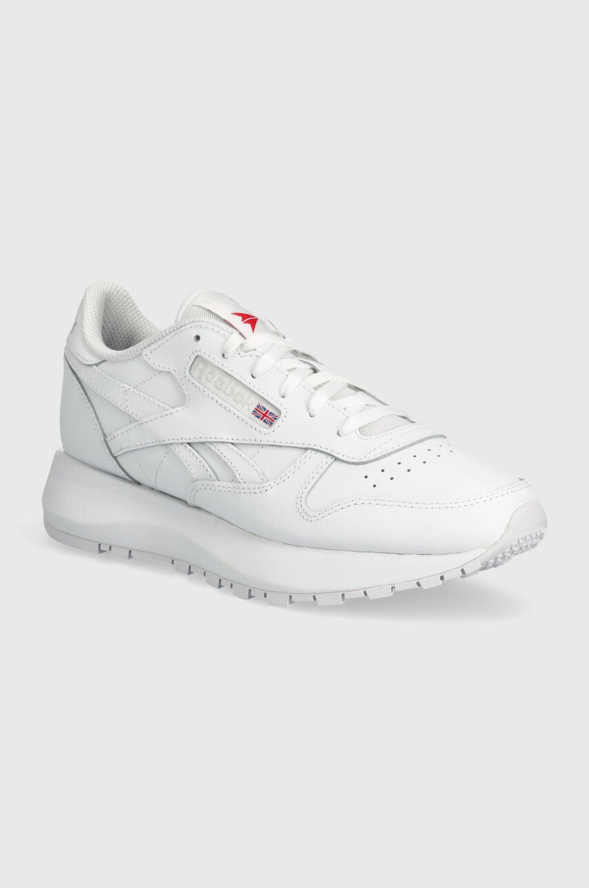 Δερμάτινα αθλητικά παπούτσια Reebok Classic Classic Leather CLASSIC LEATHER χρώμα: άσπρο, 100074458 100074458