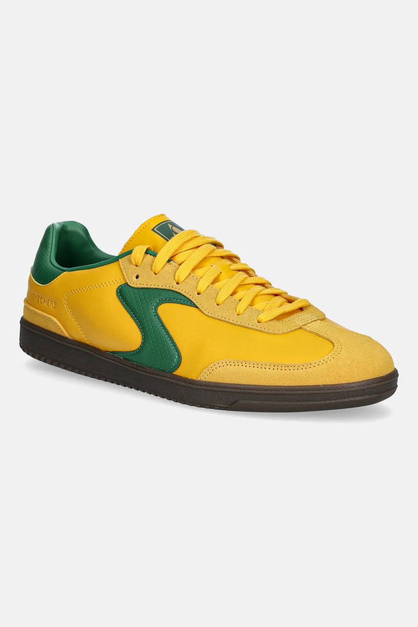 Δερμάτινα αθλητικά παπούτσια Skechers HOTSHOT χρώμα: κίτρινο, 254152
