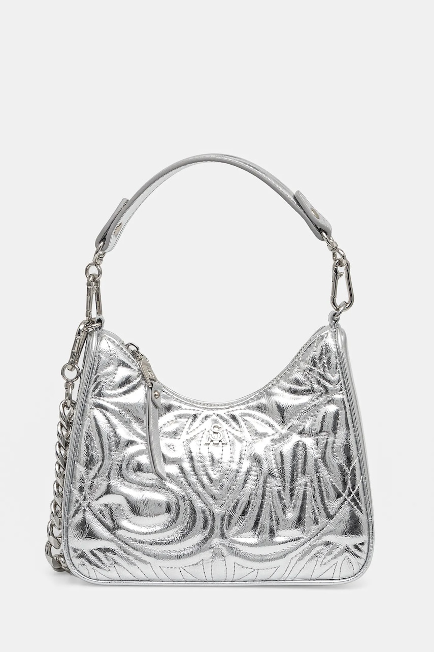 Τσάντα Steve Madden Blimited χρώμα: ασημί, SM13001563