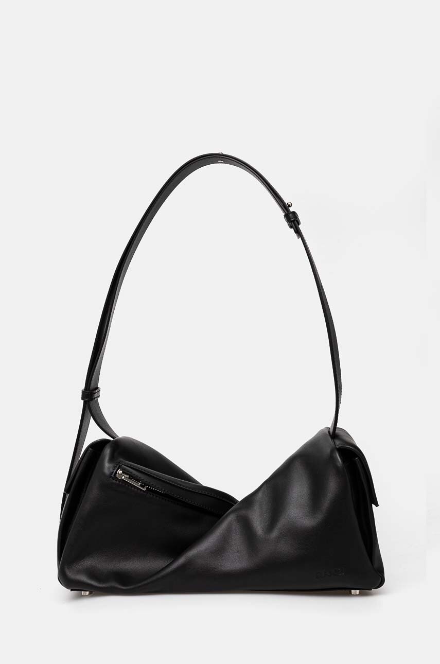 Δερμάτινη τσάντα Sunnei χρώμα: μαύρο, CACCWBAG002