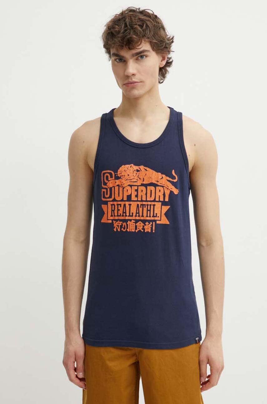 Βαμβακερή μπλούζα Superdry χρώμα: μπεζ, με κουκούλα