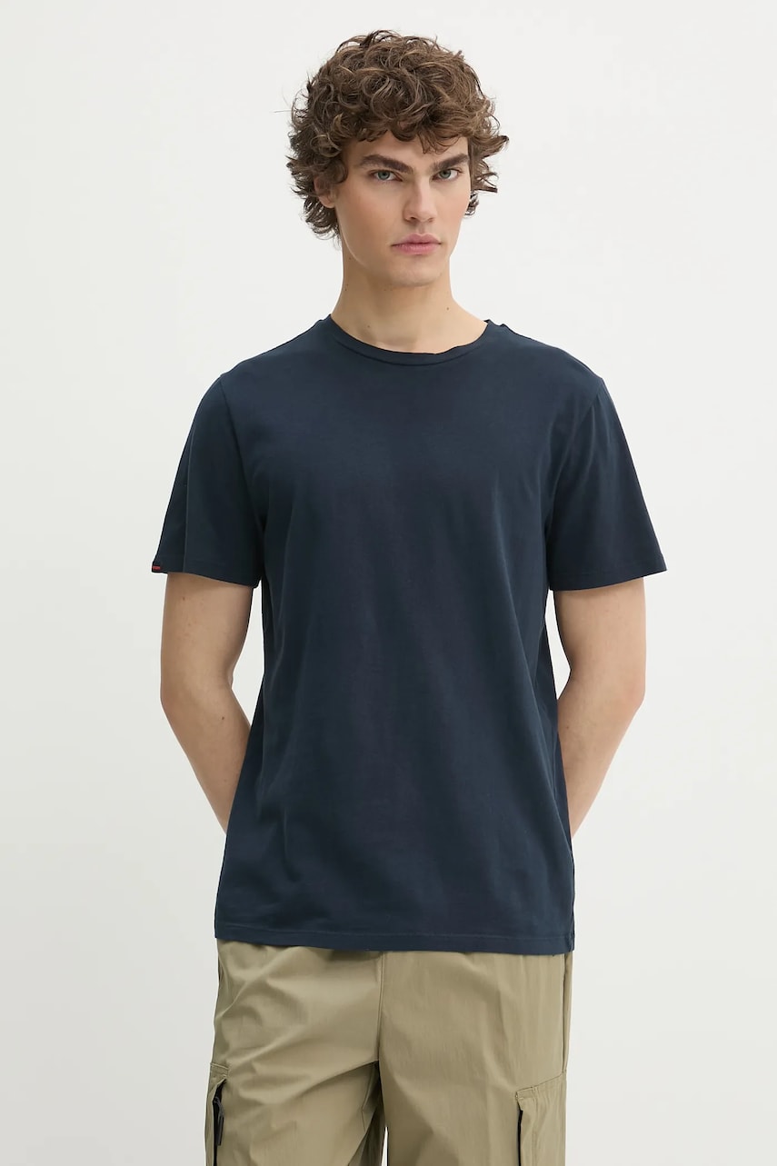 Βαμβακερό μπλουζάκι Superdry ανδρικό, χρώμα: ναυτικό μπλε, M1012226A-98T