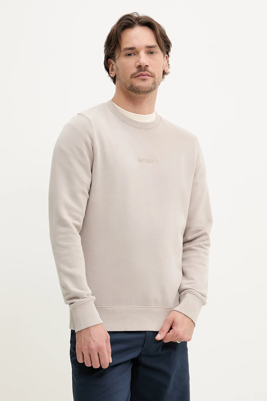 Μπλούζα Superdry χρώμα: μπεζ, M2014007A-1PC