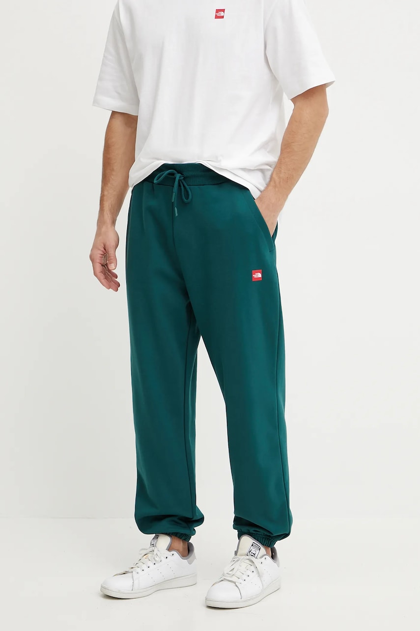 Βαμβακερό παντελόνι The North Face Axys χρώμα: πράσινο, NF0A8C1U6GI1