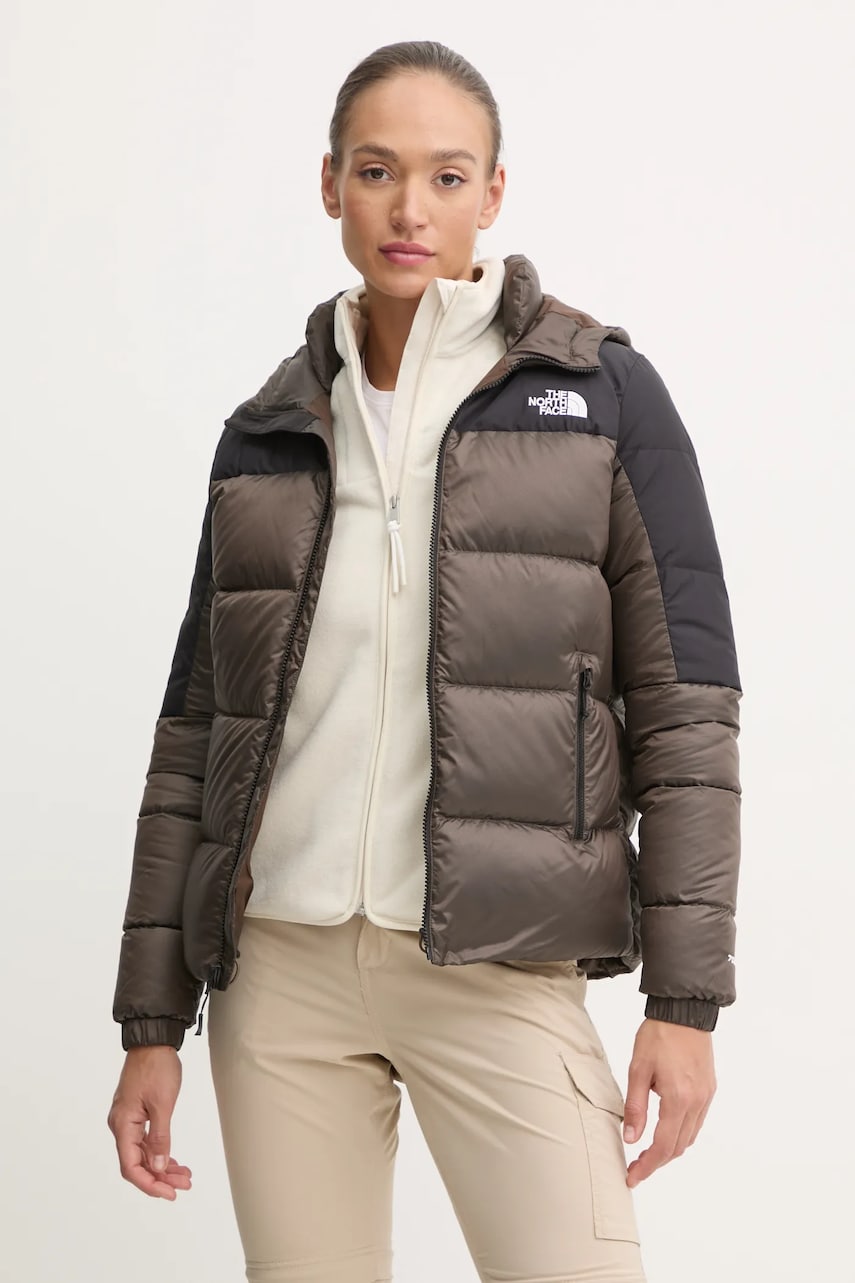 Πουπουλένιο αθλητικό μπουφάν The North Face Diablo Down 2.0 χρώμα: καφέ, NF0A898Z0BI1