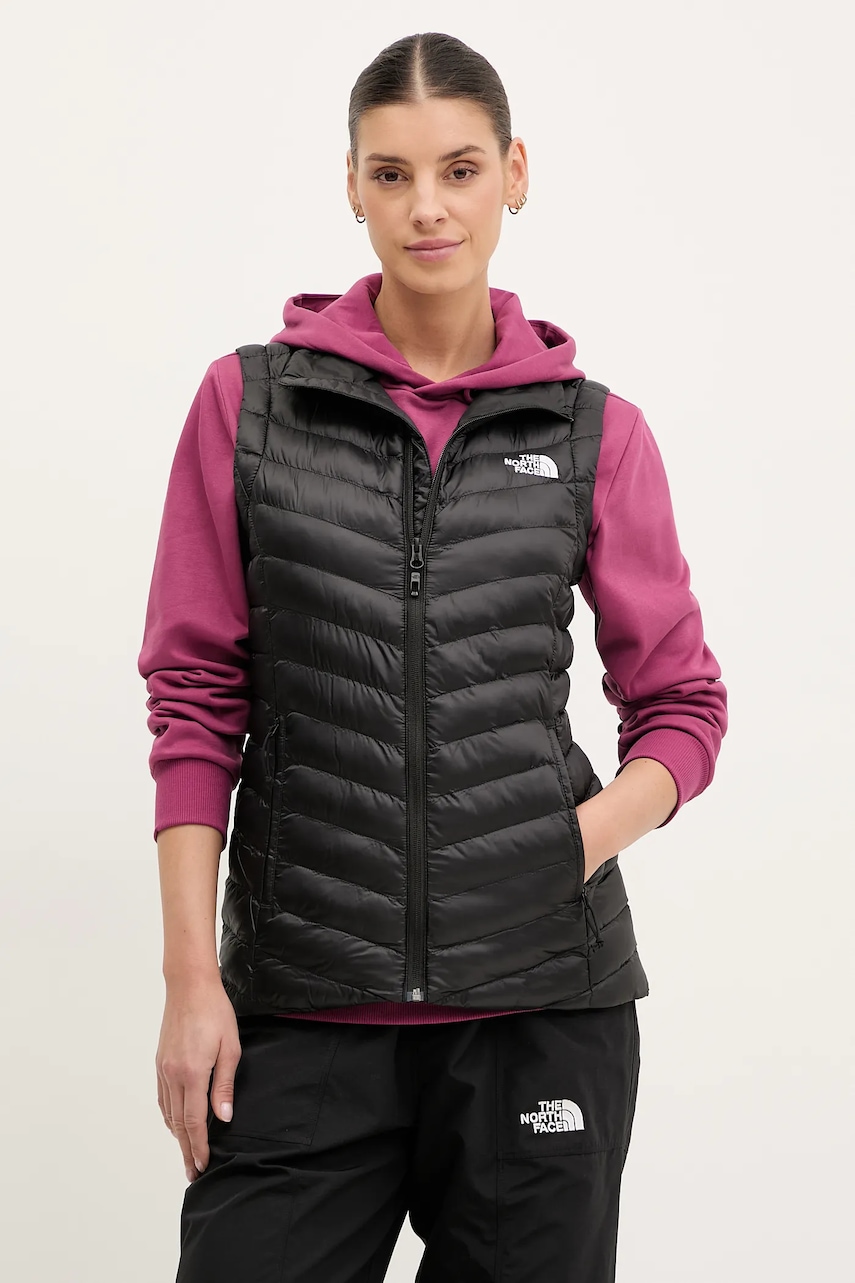Αμάνικο μπουφάν The North Face Huila χρώμα: μαύρο, NF0A85AI4H01