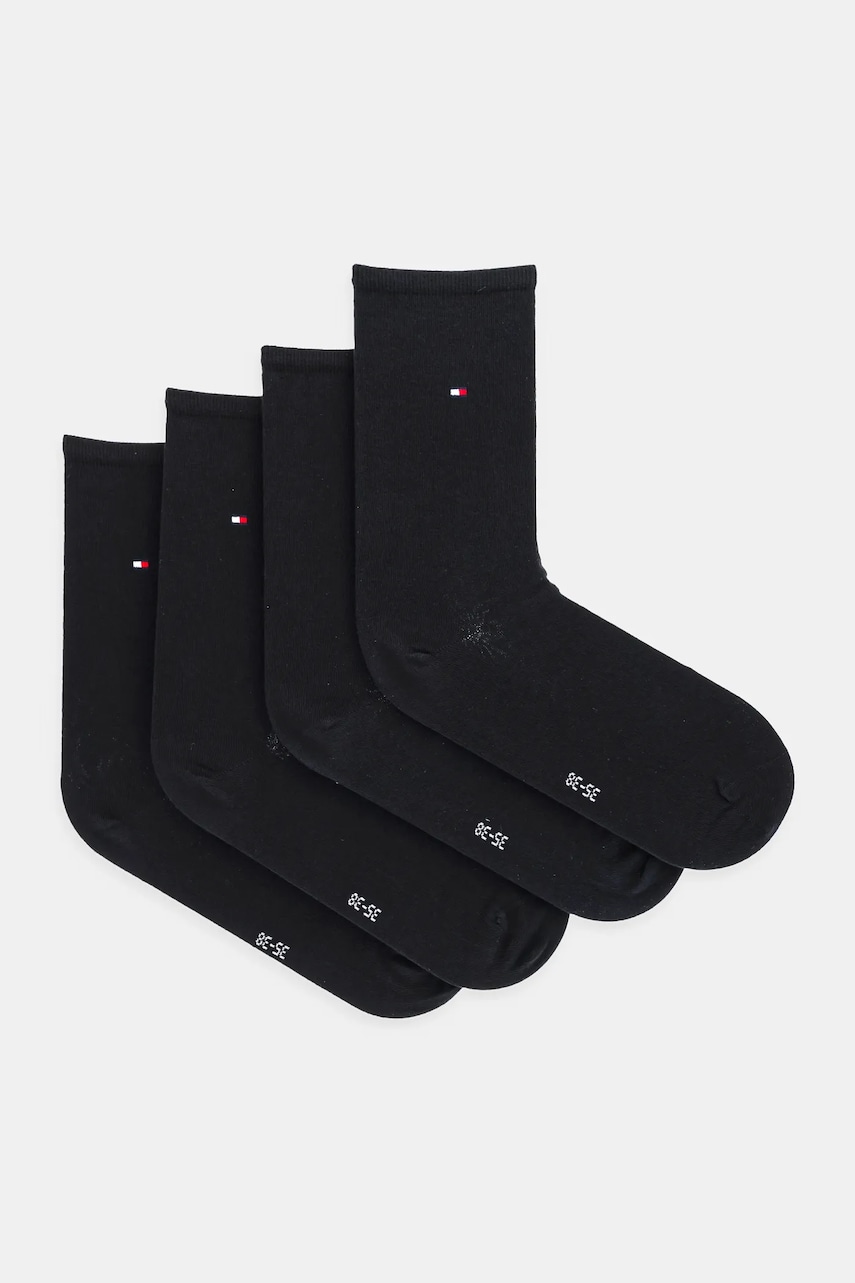 Κάλτσες Tommy Hilfiger 4-pack χρώμα: μαύρο, 701219560
