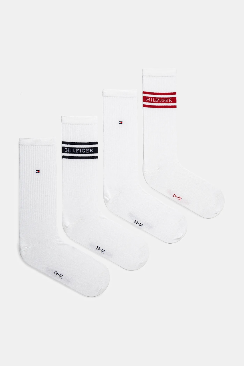 Κάλτσες Tommy Hilfiger 4-pack χρώμα: άσπρο, 701232606