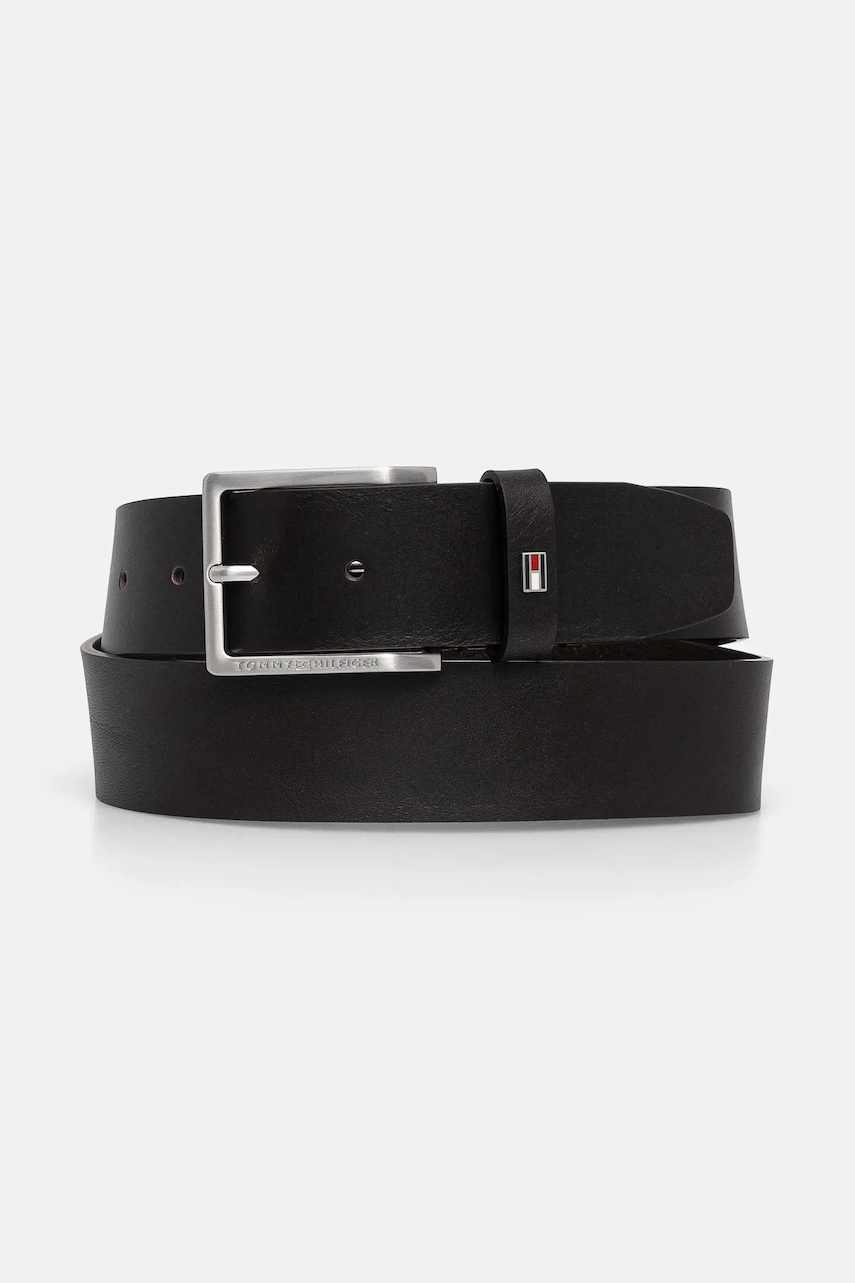 Δερμάτινη ζώνη Tommy Hilfiger χρώμα: καφέ, AM0AM13175