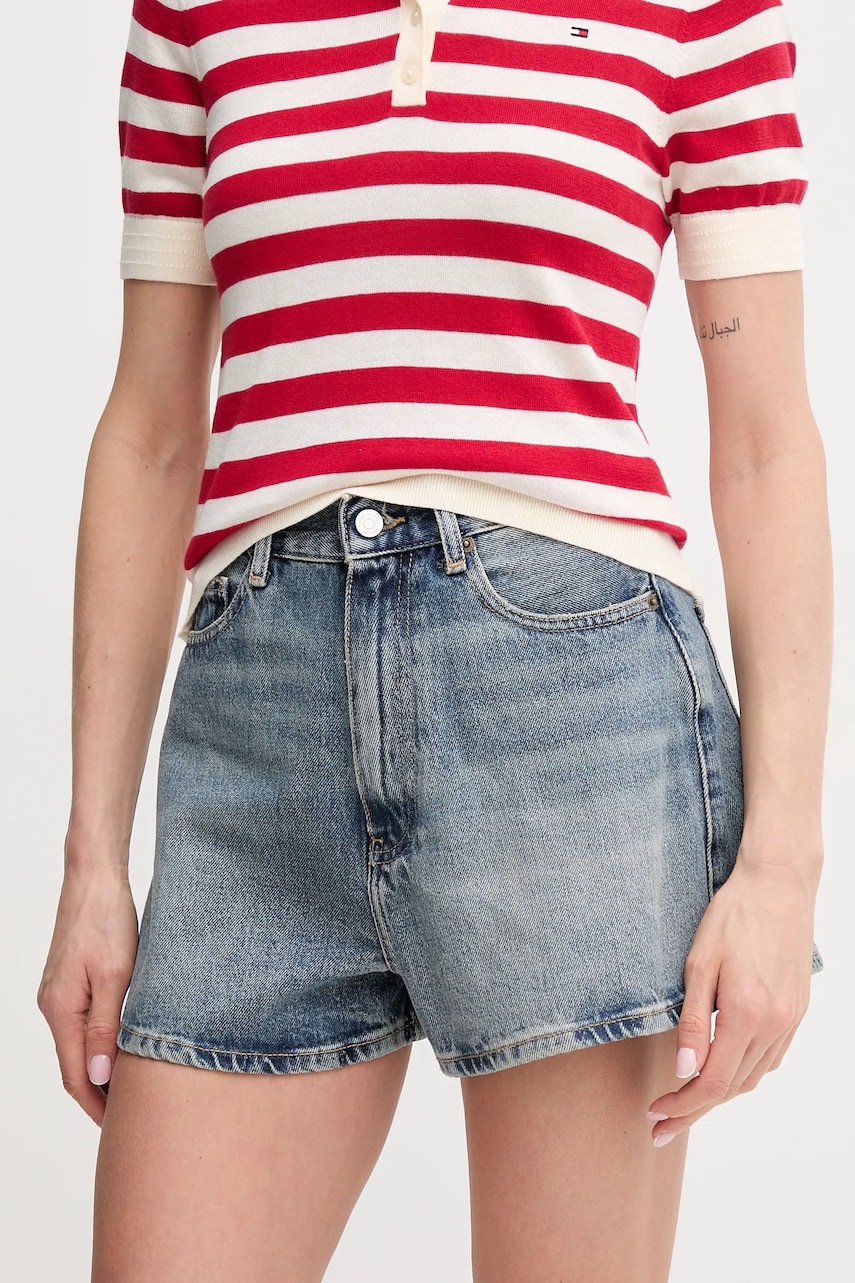 Τζιν σορτς Tommy Hilfiger χρώμα: μπλε, WW0WW44384