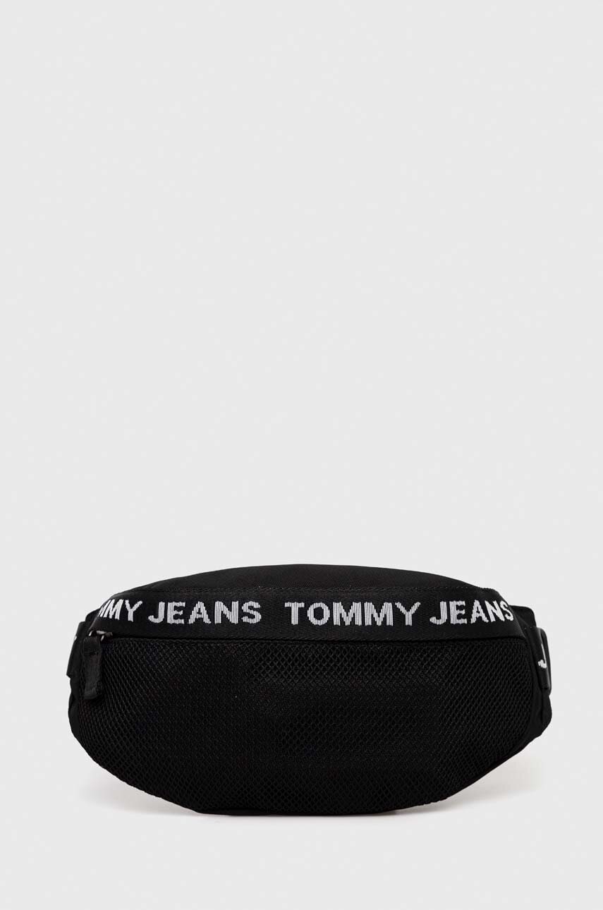 Τσάντα φάκελος Tommy Jeans χρώμα: μαύρο