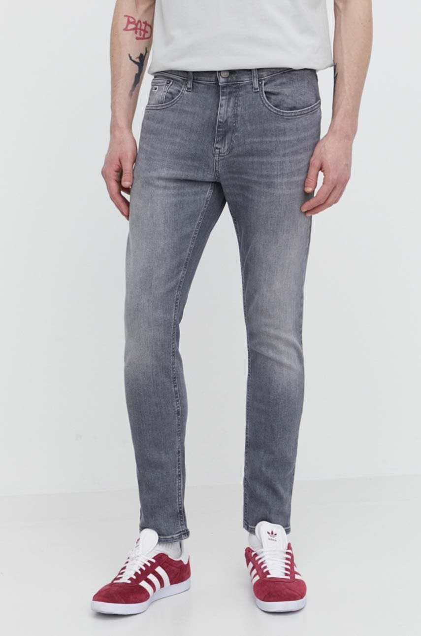 Τζιν παντελόνι Tommy Jeans χρώμα: γκρι, DM0DM18731