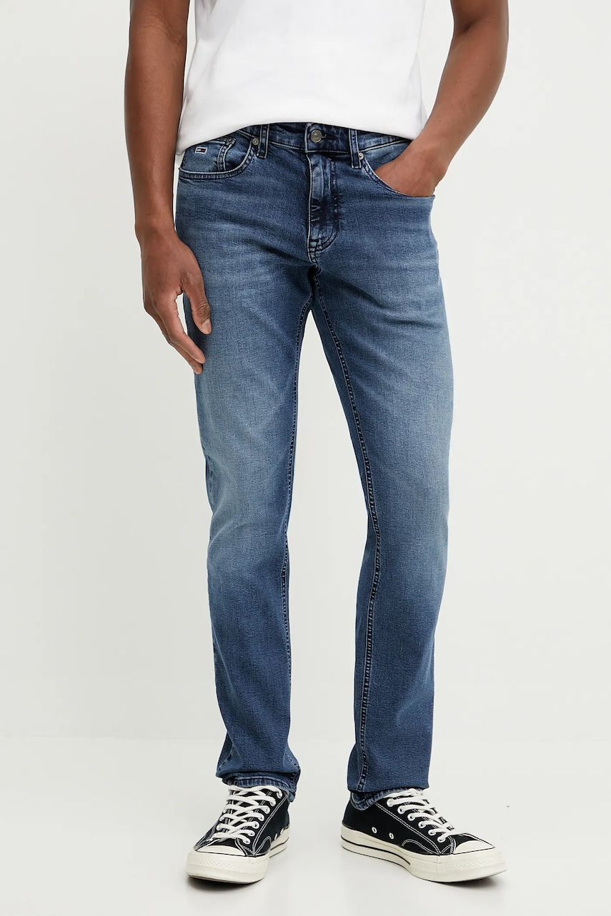Τζιν παντελόνι Tommy Jeans χρώμα: ναυτικό μπλε, DM0DM21006
