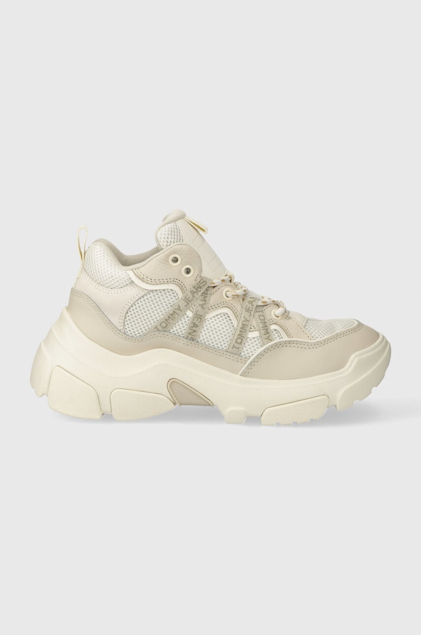 Αθλητικά Tommy Jeans TJW MODULAR RUNNER χρώμα: μπεζ, EN0EN02473