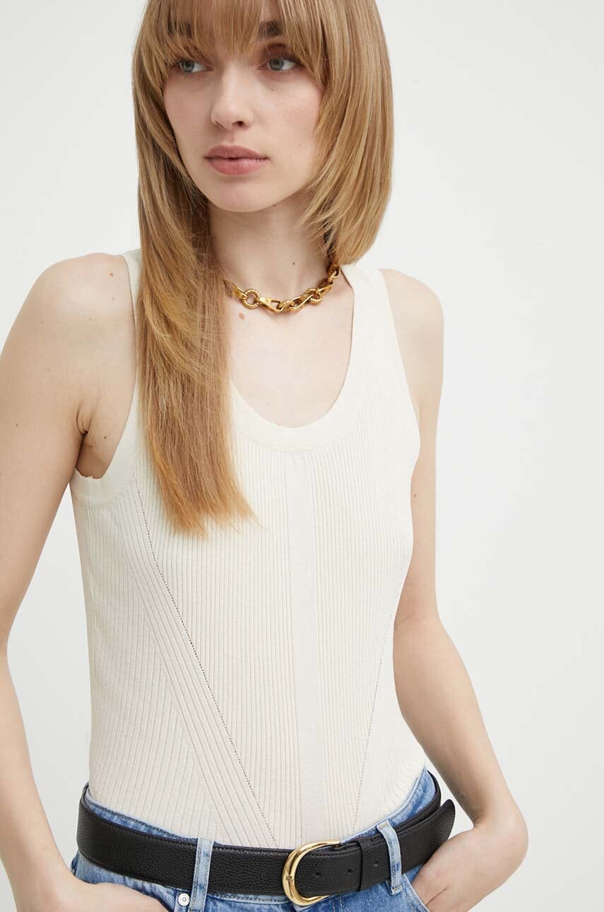 Top Bruuns Bazaar GallberryBBIlyana knit top χρώμα: μπεζ, BBW3925