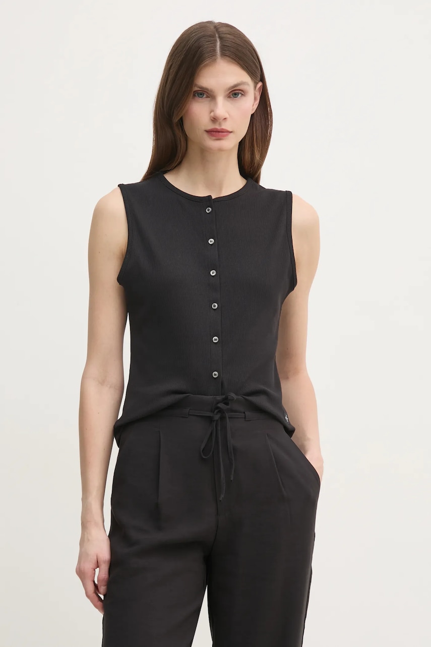 Top Calvin Klein Jeans χρώμα: μαύρο, J20J225307