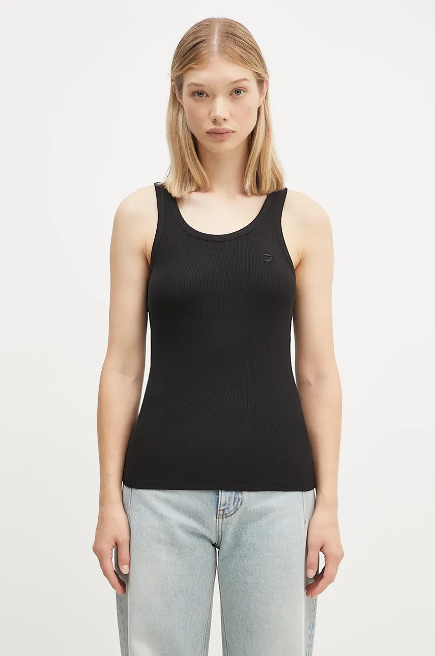 Top Coperni Rib Logo Tank Top χρώμα: μαύρο, COPJS12F5006