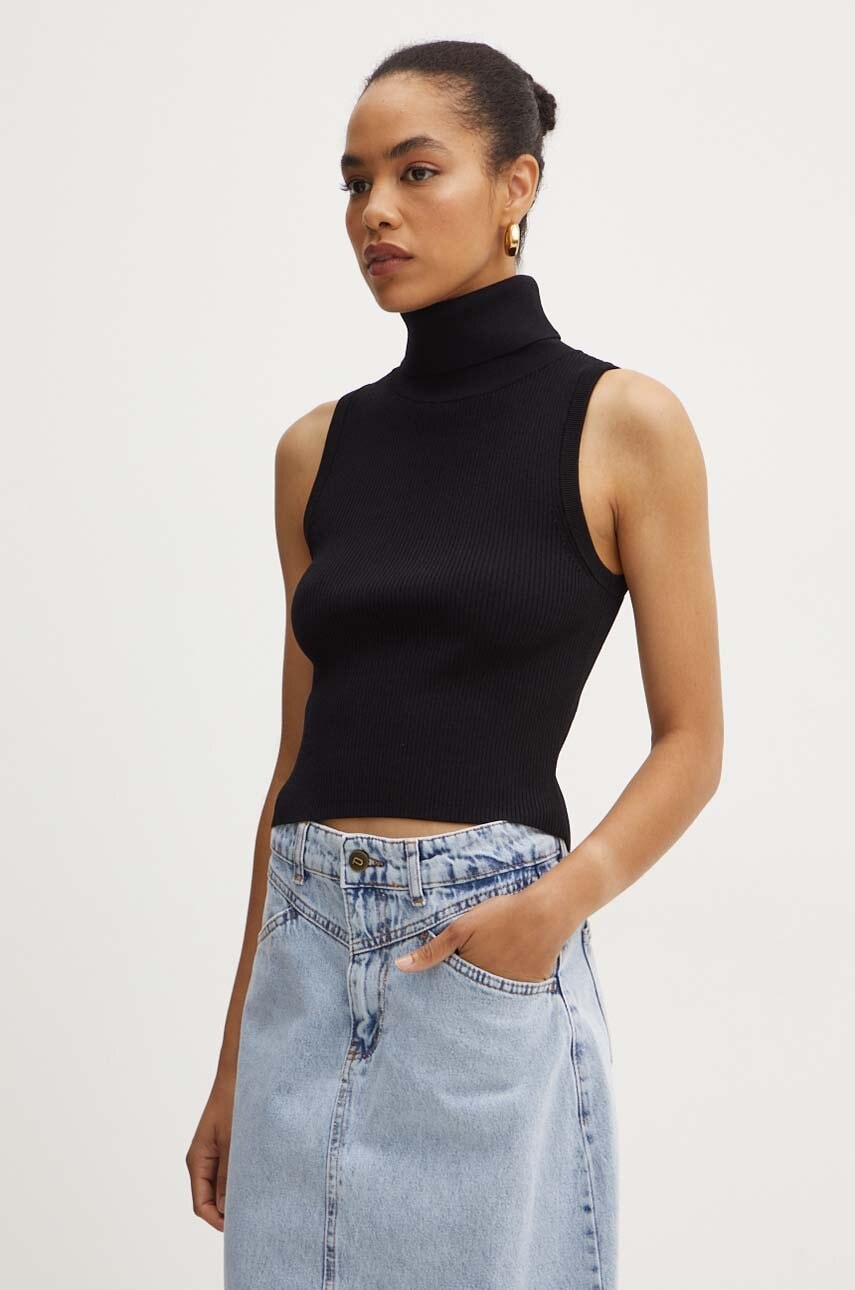 Top MICHAEL Michael Kors χρώμα: μαύρο, MT460Y533D