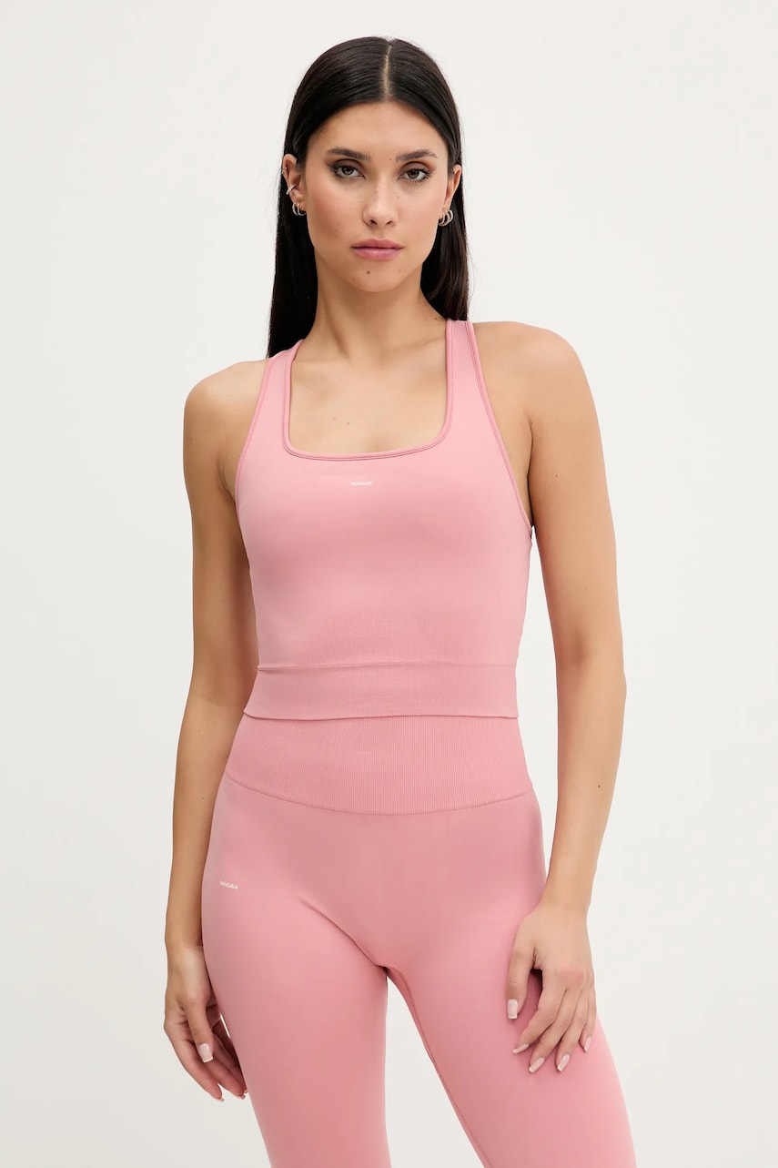 Top Pangaia Plant-Stretch Ribbed Tank Top χρώμα: ροζ, 10002425