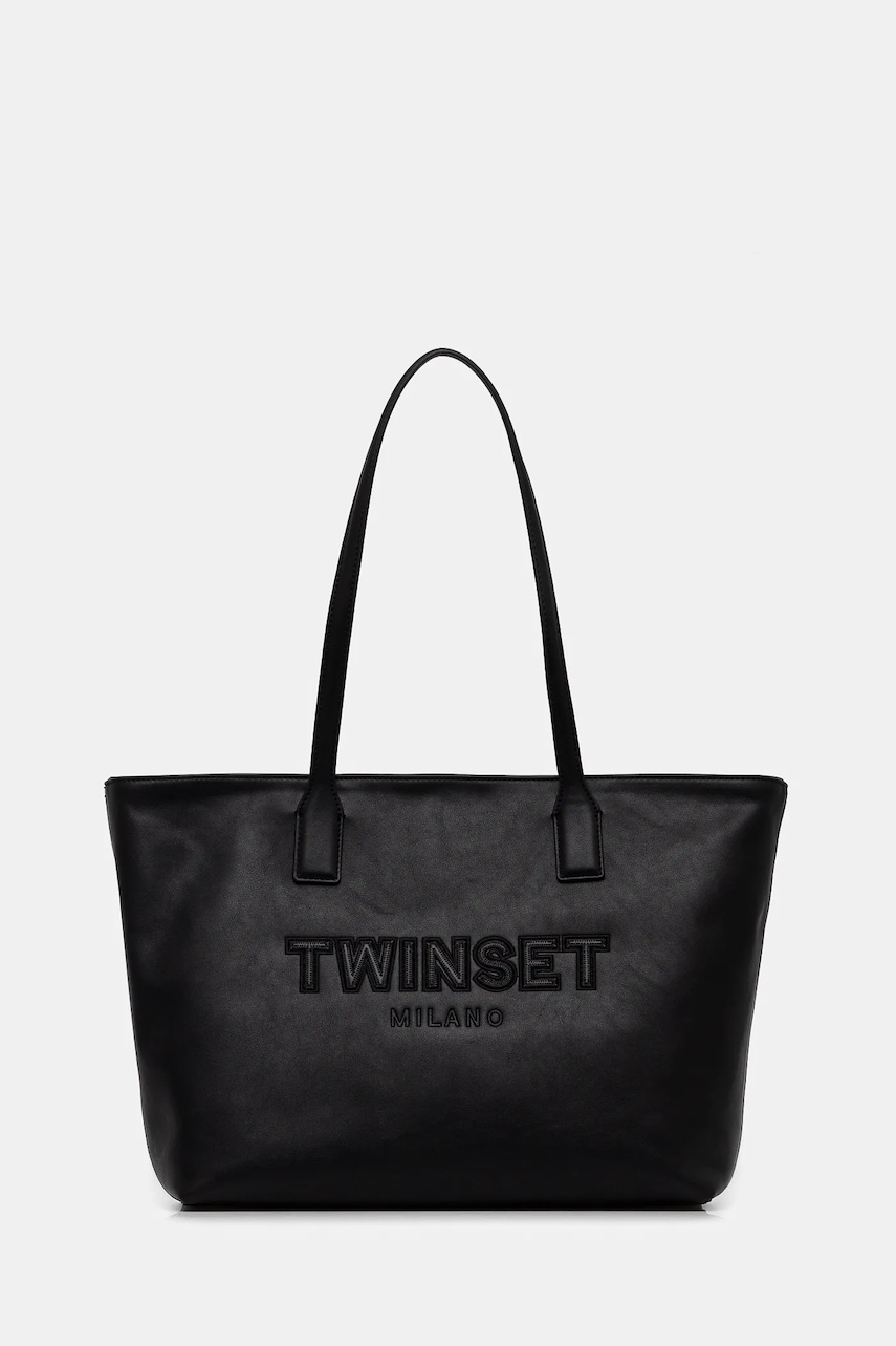 Τσάντα Twinset χρώμα: μαύρο, 251TD8020