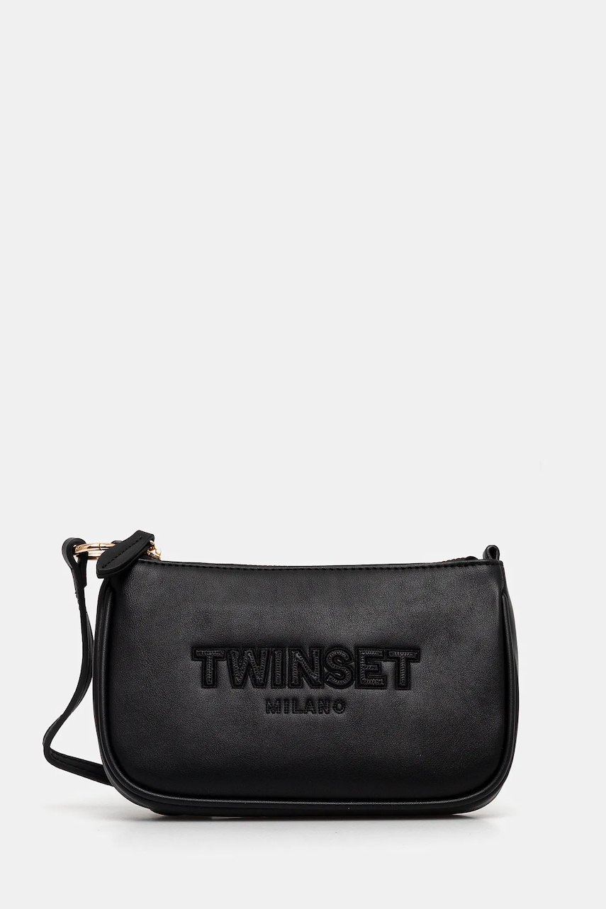 Τσάντα Twinset χρώμα: μαύρο, 251TD8027