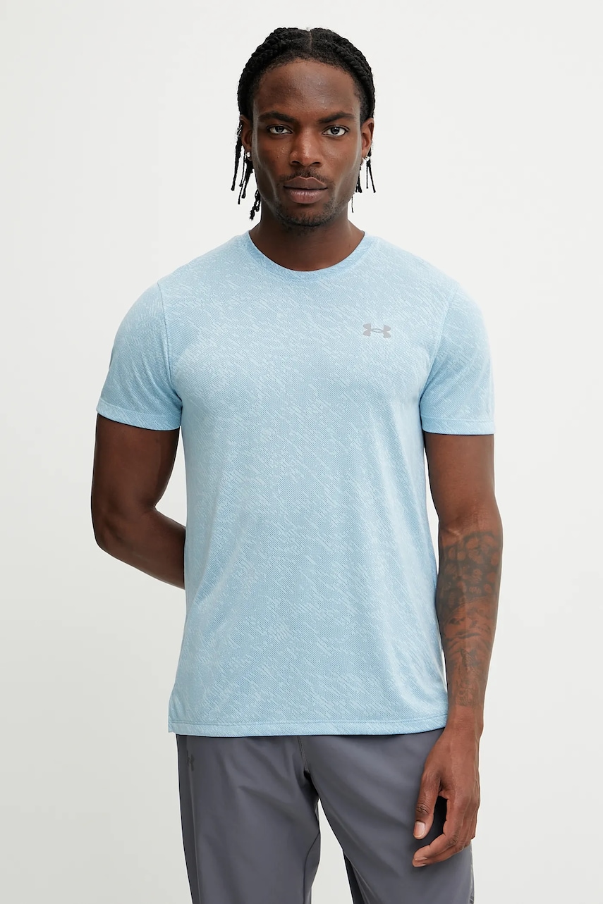 Μπλουζάκι για τρέξιμο Under Armour Launch Camo χρώμα: γκρι, 1386681