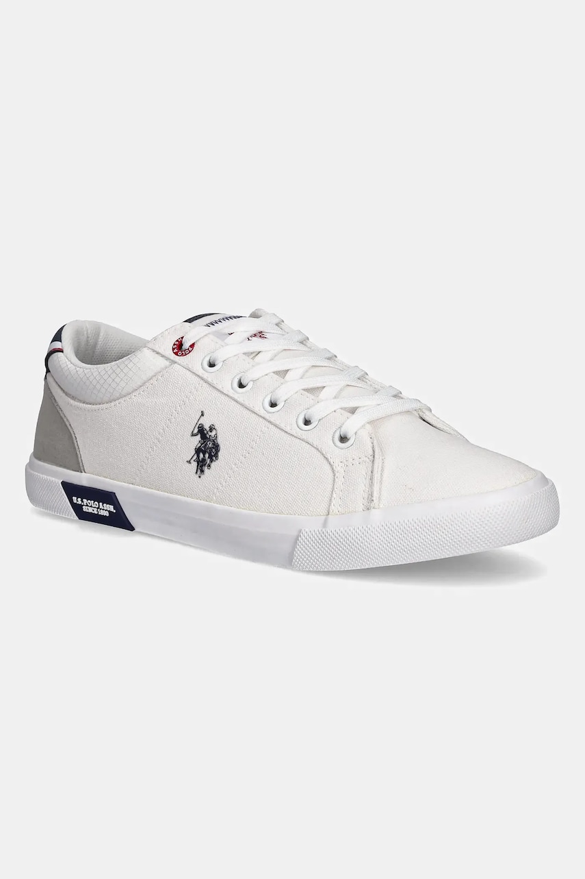 Πάνινα παπούτσια U.S. Polo Assn. BASTER001M/5TH3 χρώμα: άσπρο, BASTER