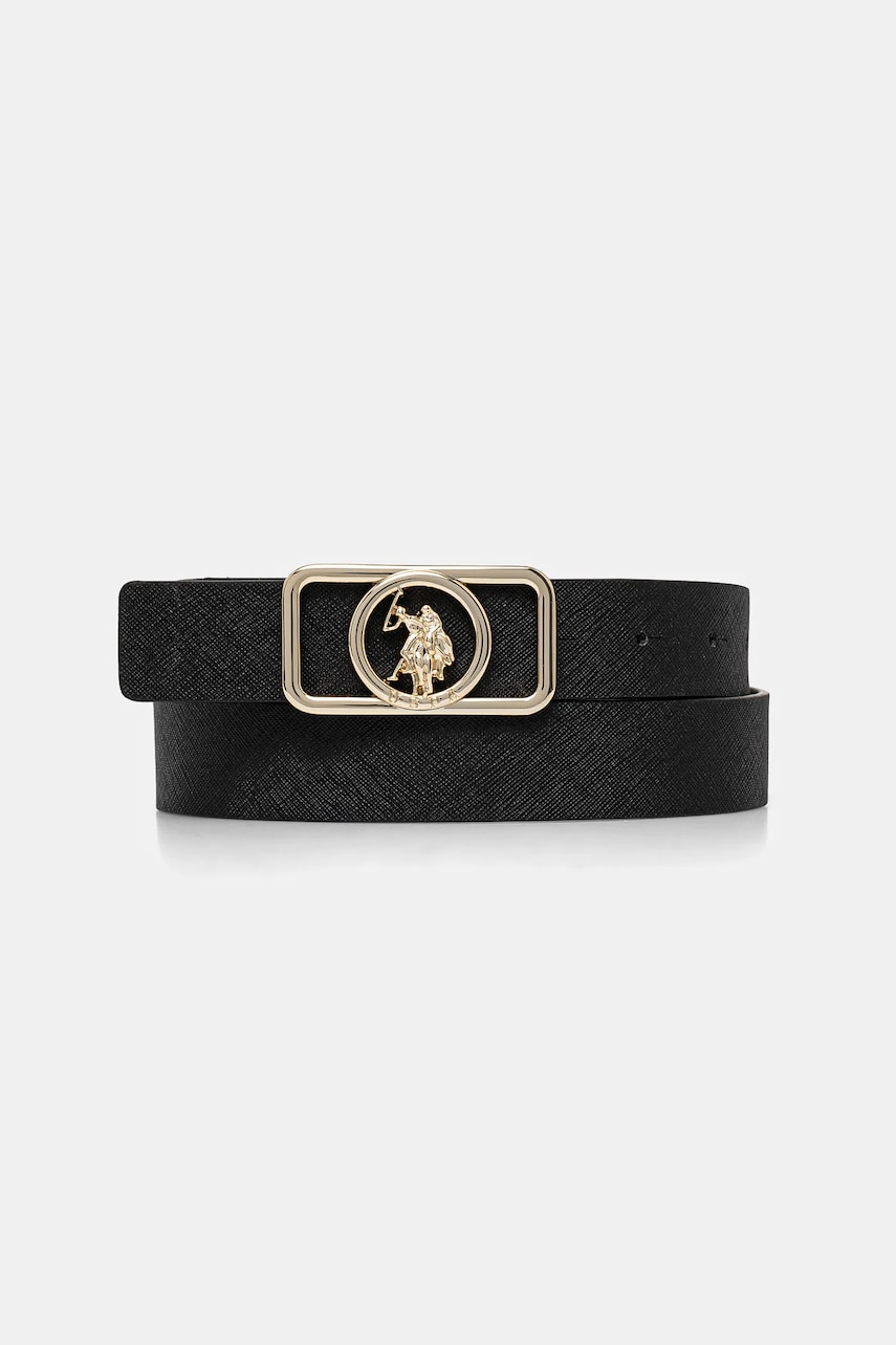 Ζώνη U.S. Polo Assn. CoupeBronze χρώμα: μαύρο, AIUCF2472WVP
