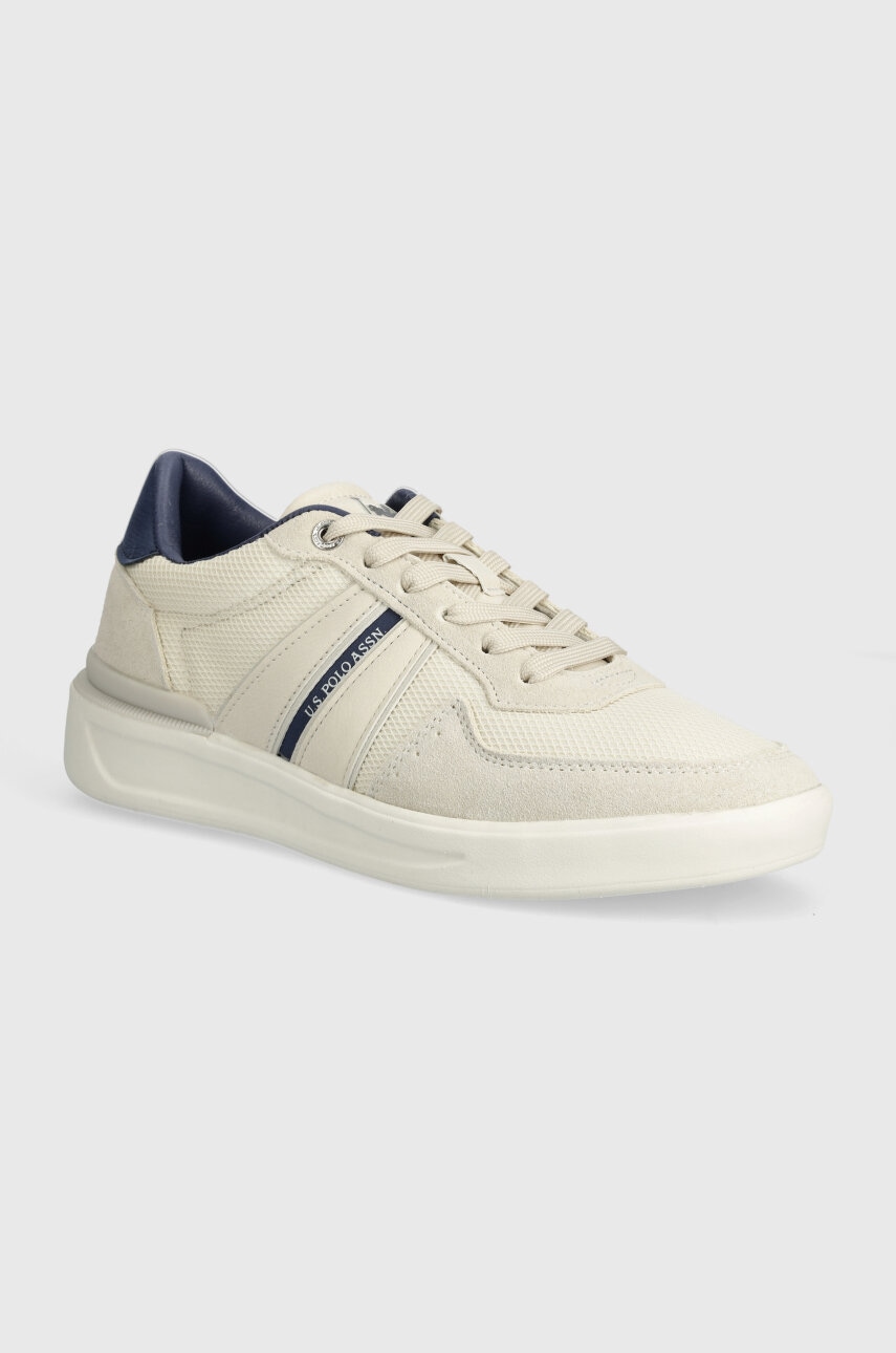 Αθλητικά U.S. Polo Assn. NATE χρώμα: μπεζ, NATE001M 4MS1
