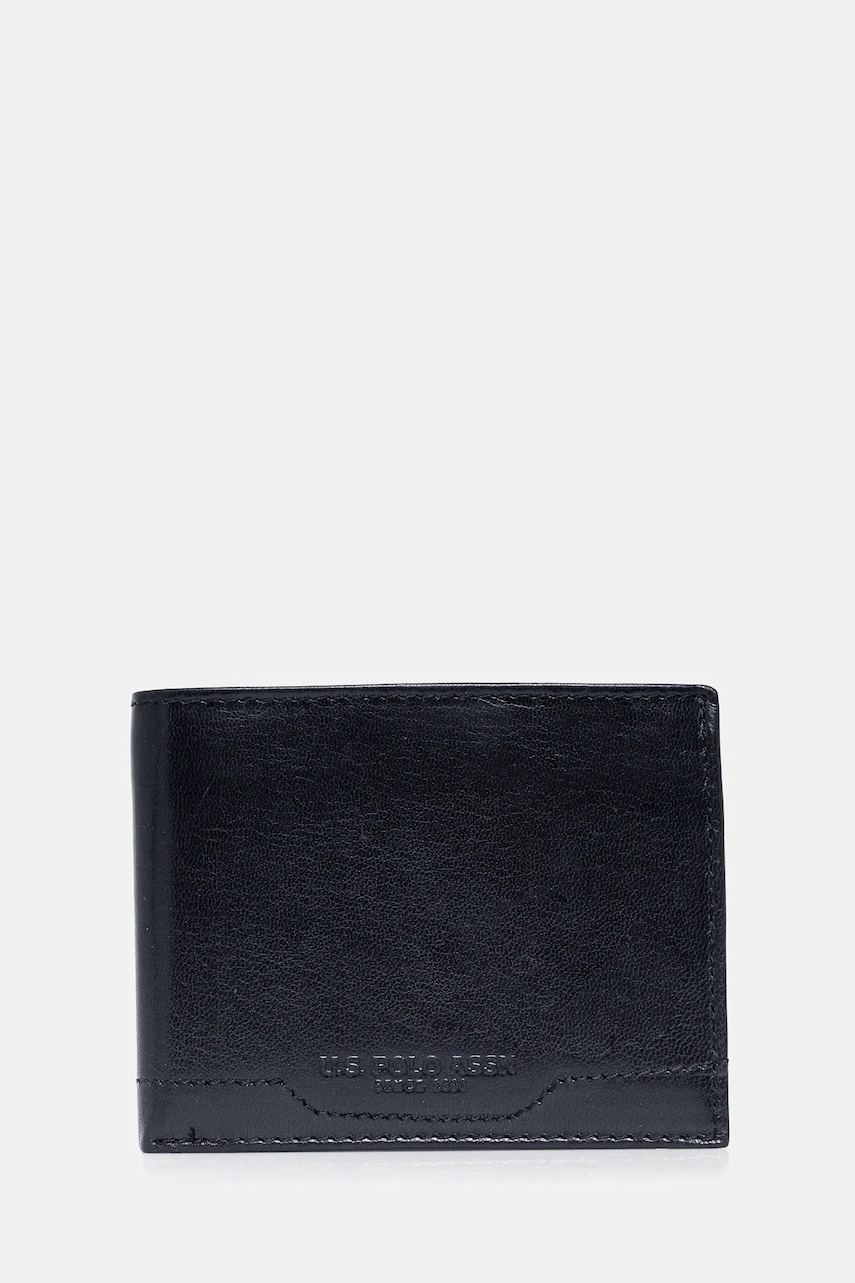 Δερμάτινο πορτοφόλι U.S. Polo Assn. Sti.H Wallet χρώμα: ναυτικό μπλε, AIUS82353MHA
