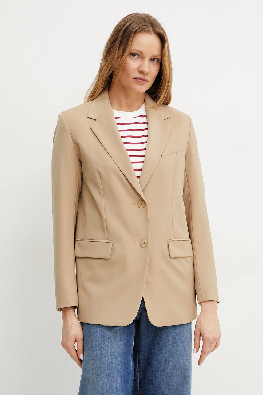 Μάλλινο σακάκι Weekend Max Mara χρώμα: πράσινο, 2515041091600