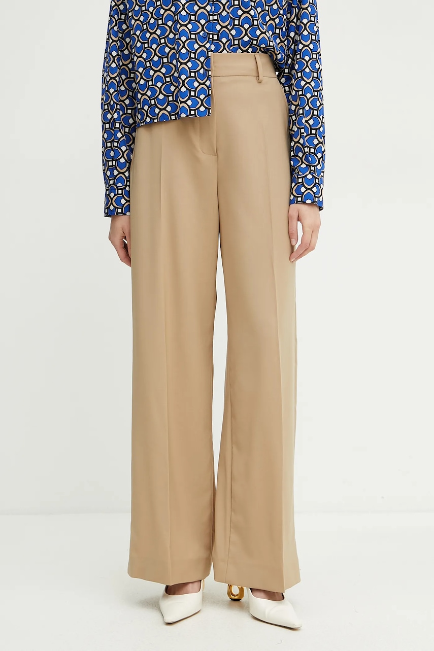 Μάλλινα παντελόνια Weekend Max Mara χρώμα: πράσινο, 2515131041600