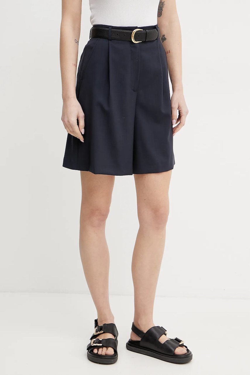 Μάλλινο σορτς Weekend Max Mara χρώμα: ναυτικό μπλε, 2515141011600