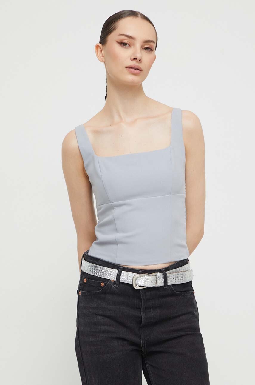 Μπλουζάκι Abercrombie & Fitch χρώμα: γκρι
