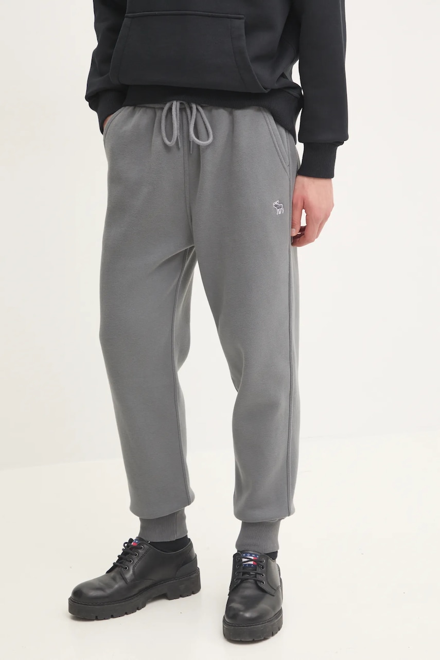 Παντελόνι φόρμας Abercrombie & Fitch χρώμα: γκρι, KI134-4098