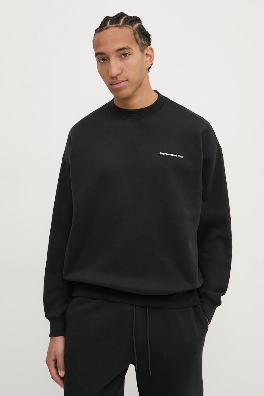Παντελόνι φόρμας Abercrombie & Fitch χρώμα: μαύρο, KI134-4100