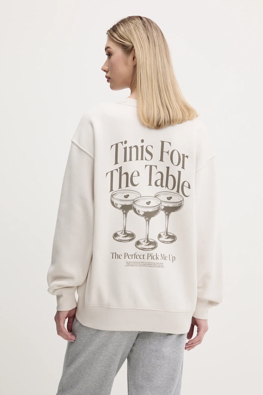 Μπλούζα Abercrombie & Fitch χρώμα: μπεζ, KI152-5076