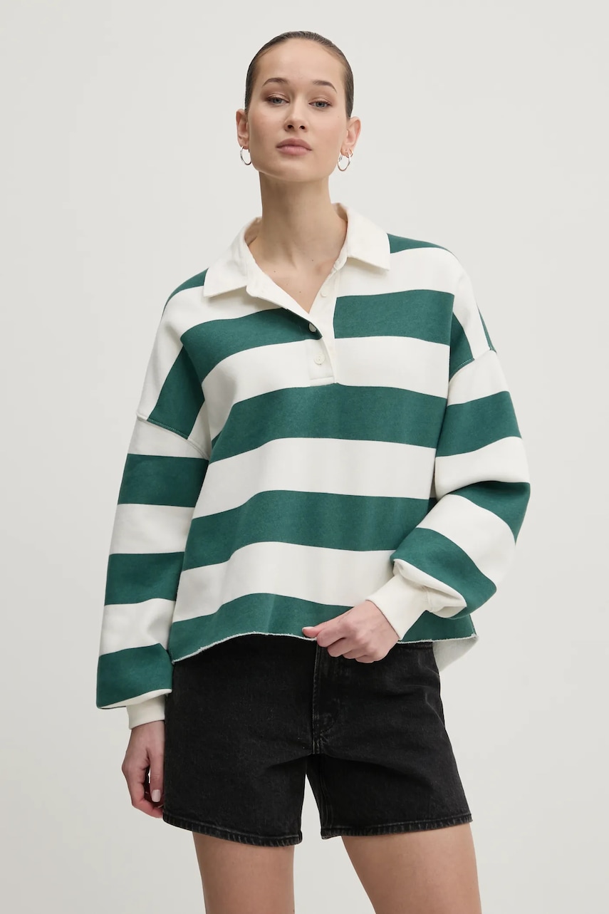 Μπλούζα Abercrombie & Fitch χρώμα: πράσινο, KI152-5112