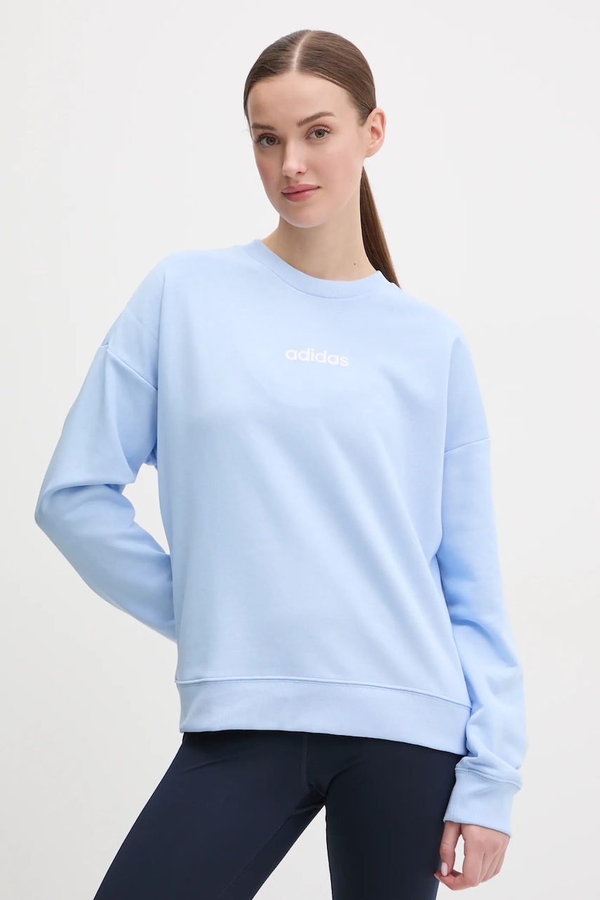Μπλούζα adidas Essentials Linear χρώμα: μπλε, JC8290
