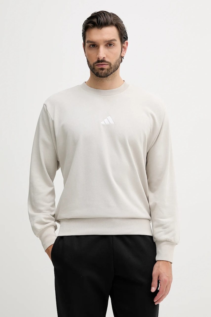 Μπλούζα adidas Feelcozy χρώμα: μπεζ, IN6087