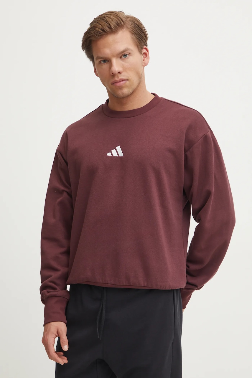 Μπλούζα adidas Feelcozy χρώμα: κόκκινο, JE3786