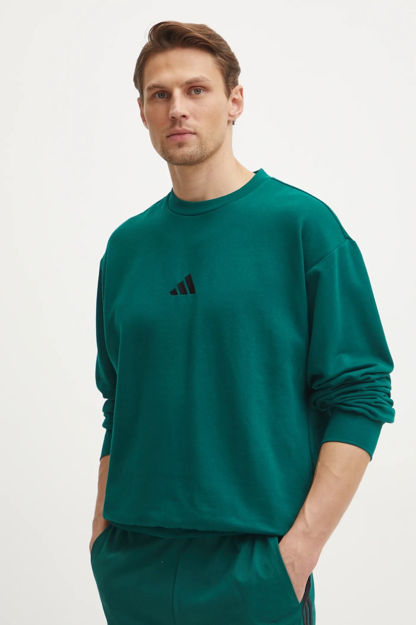 Μπλούζα adidas Feelcozy χρώμα: πράσινο, JE3788