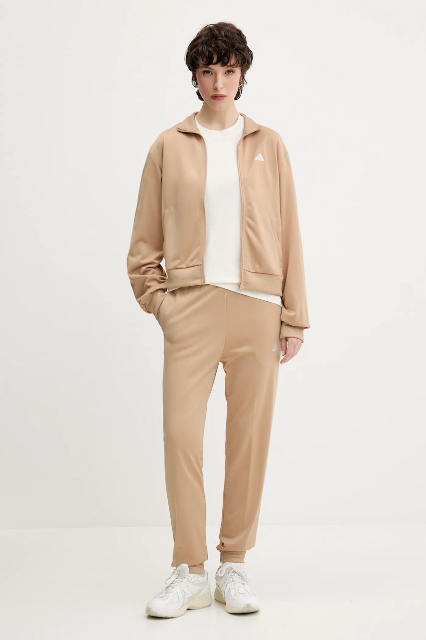 Φόρμα adidas Feelcozy χρώμα: μπεζ, JX0514