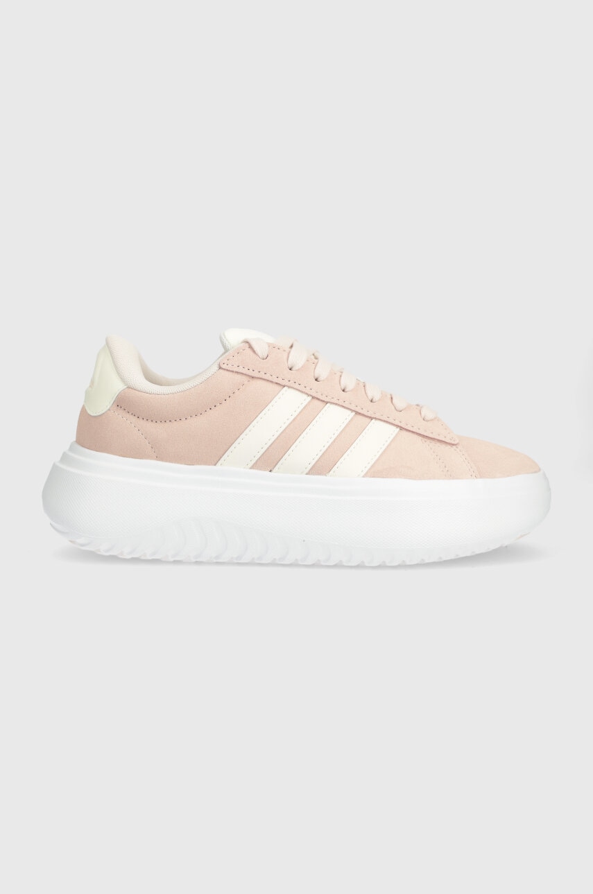 Σουέτ αθλητικά παπούτσια adidas GRAND COURT GRAND COURT χρώμα: ροζ IE1104
